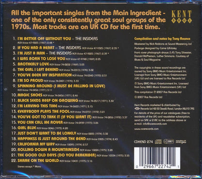 The Main Ingredient - Spinning Around: The Singles 1967-1975 (22 tracks) [New CD]