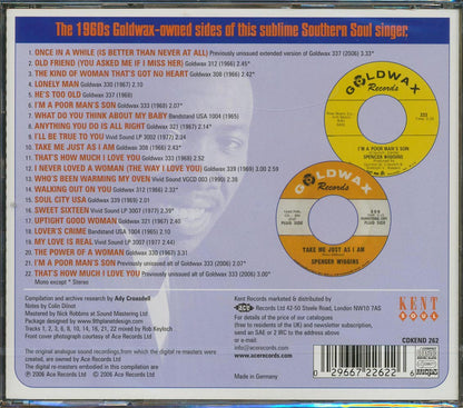 Spencer Wiggins - The Goldwax Years (22 tracks) [New CD]