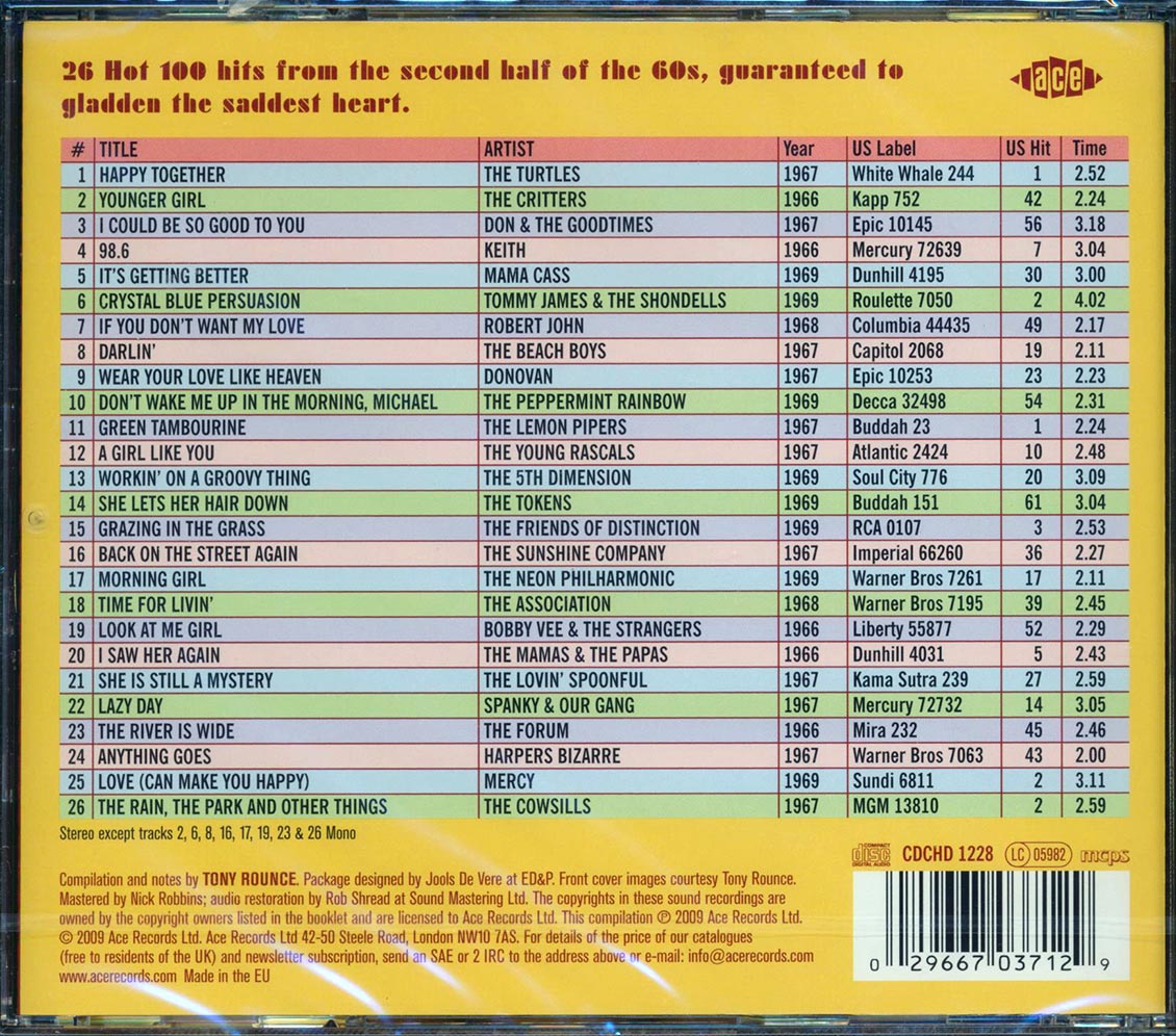 Various - Chartbusters USA: Special Sunshine Pop Edition (26 tracks) [New CD]