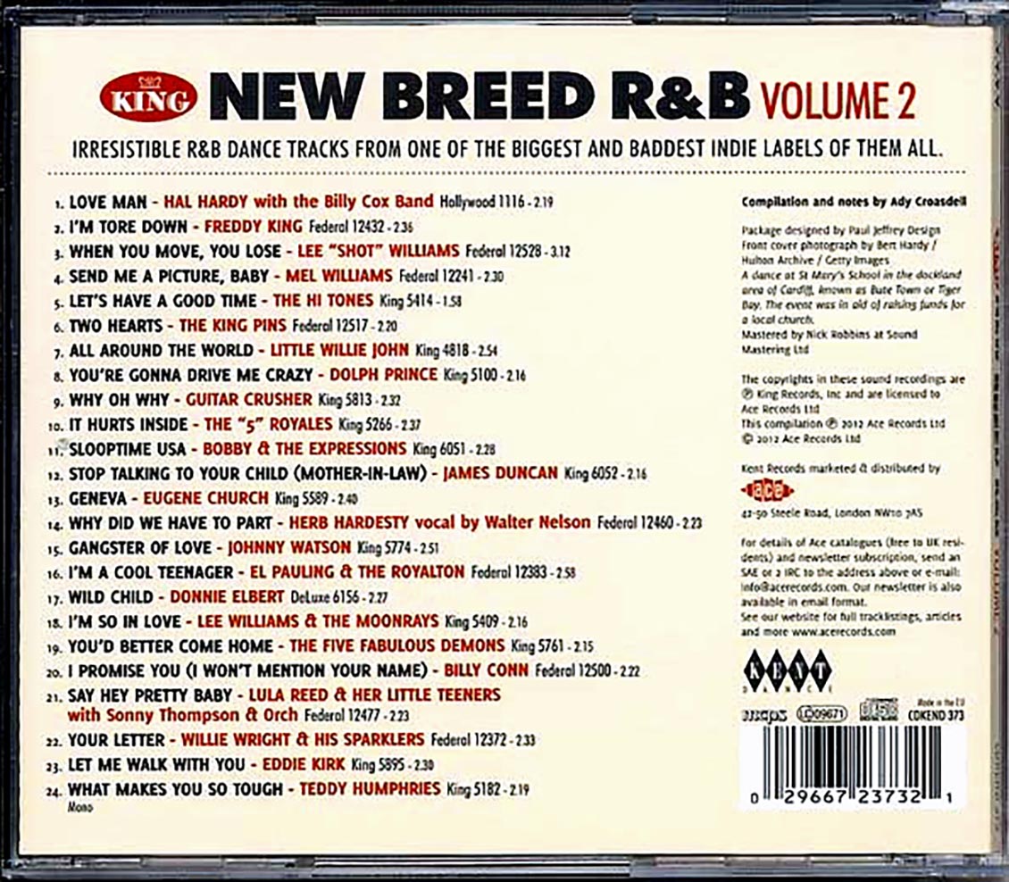 Various - King New Breed R & B Volume 2 (24 tracks) [New CD]