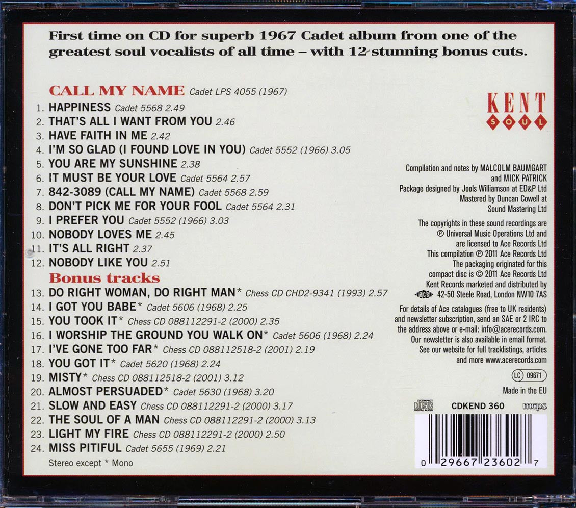 Ette James - Call My Name (24 tracks) [New CD]