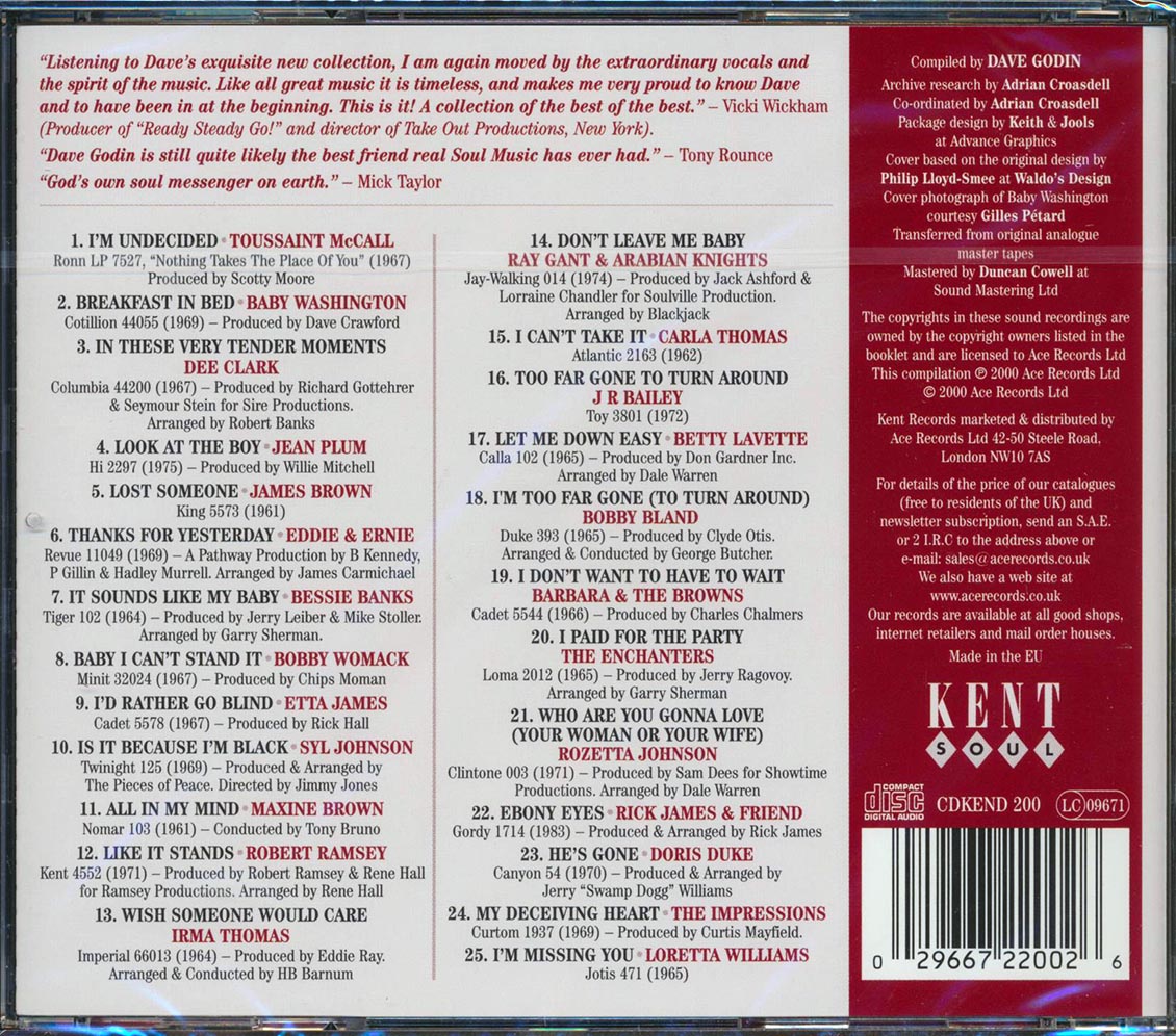 Various - Dave Godin's Deep Soul Treasures Volume 3 (25 tracks) [New CD]
