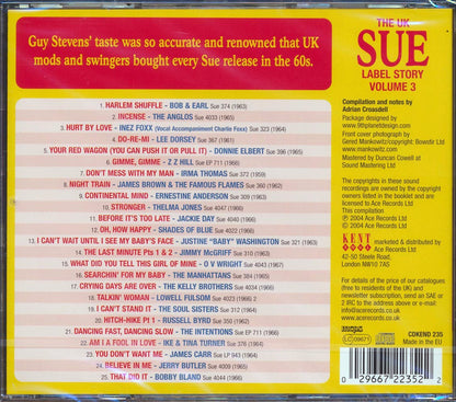 Various - The UK Sue Label Story Volume 3: The Soul Of Sue (25 tracks) [New CD]