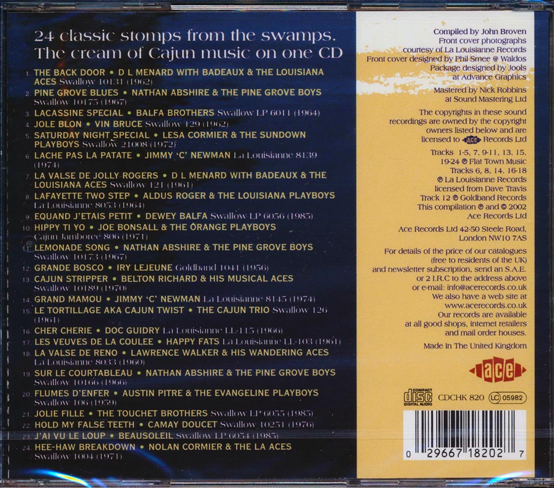 Various - Cajun Classics: Kings Of Cajun At Their Very Best (24 tracks) [New CD]