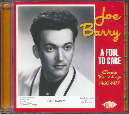 Joe Barry - A Fool To Care: Classic Recordings 1960-1977 (51 tracks) (2xCD) [New CD]