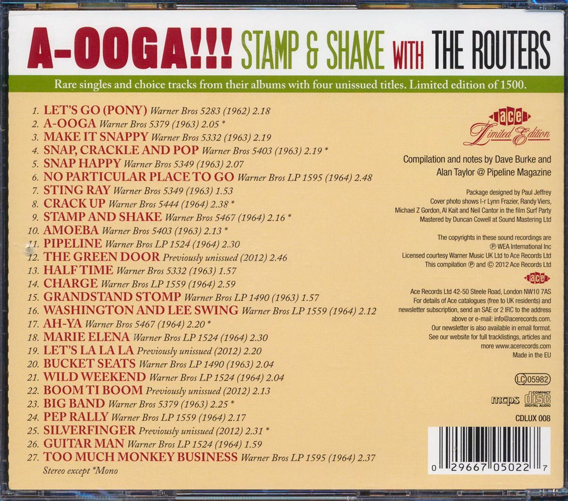 The Routers - A Ooga: Stamp & Shake With The Routers (27 tracks) [New CD]