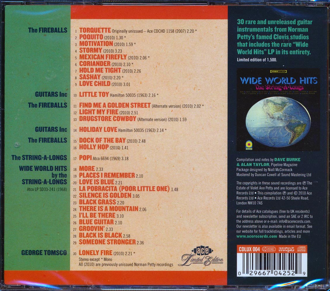 The Fireballs - Exotic Guitars From The Clovis Vaults Including Wide World Hits By The String A Longs (30 tracks) [New CD]