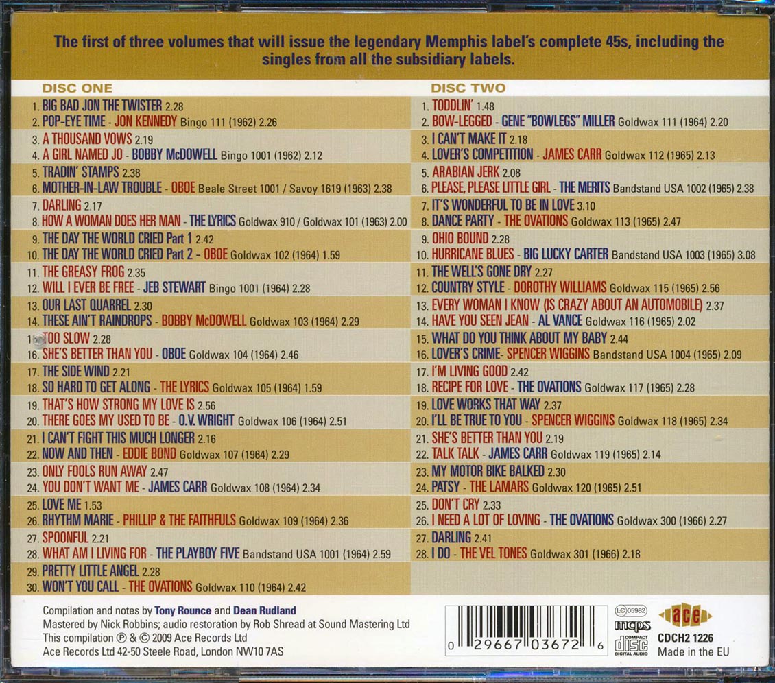 Various - The Complete Goldwax Singles Volume 1 1962-1966 (58 tracks) (2xCD) [New CD]