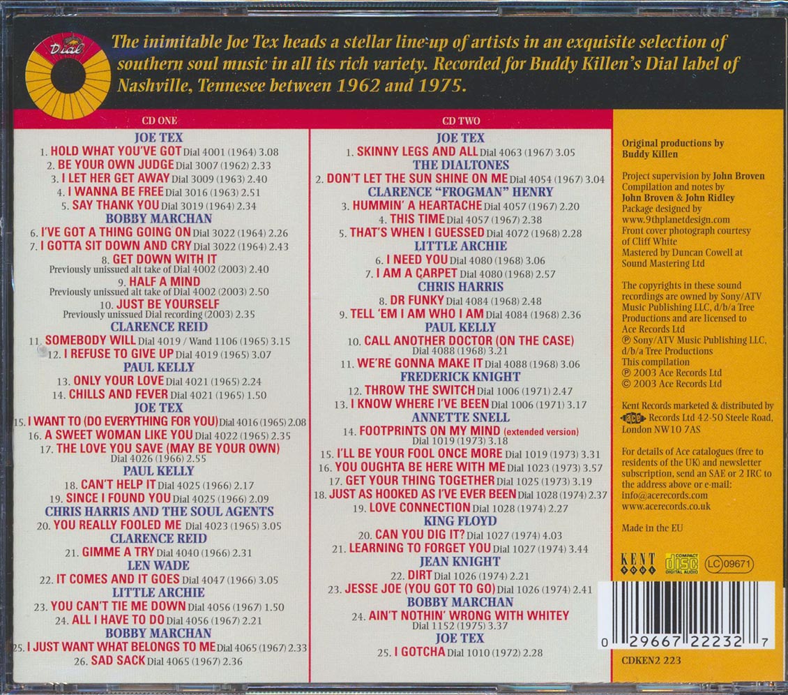 Various - The Dial Records Southern Soul Story (51 tracks) (2xCD) [New CD]