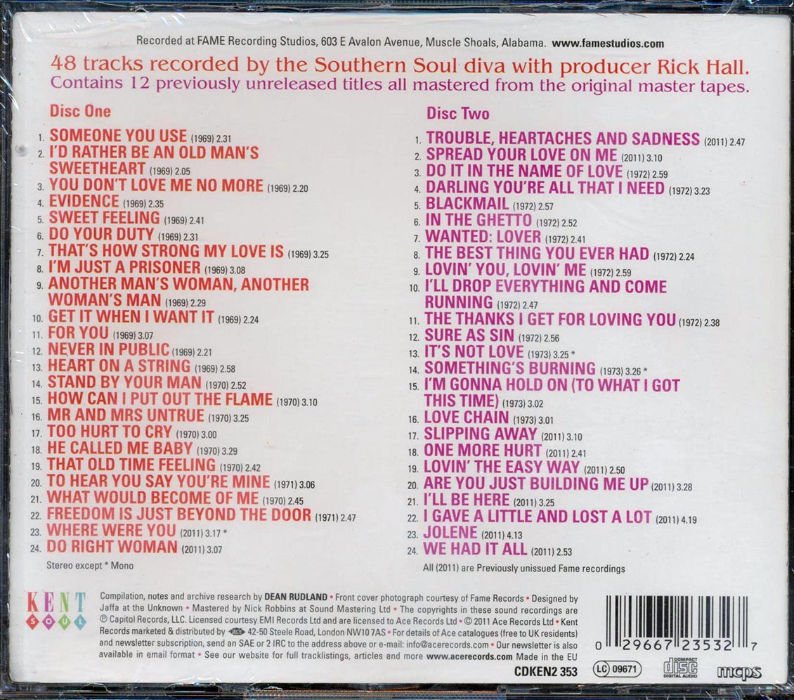 Candi Staton - Evidence: The Complete Fame Records Masters (48 tracks) (2xCD) [New CD]