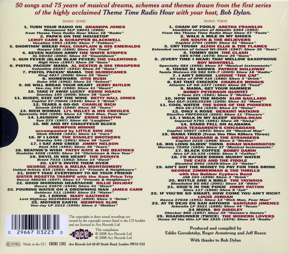 Various - Theme Time Radio Hour With Your Host Bob Dylan (50 tracks) (2xCD) [New CD]