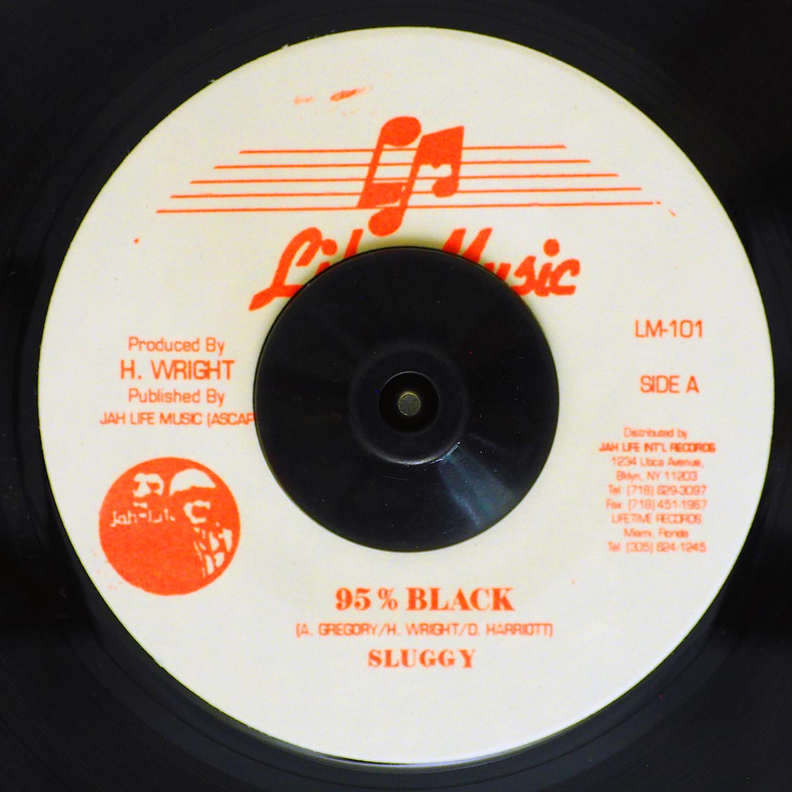Sluggy - 95 Percent Black  /  Version (rhythm: "Tonight") [New] [New Vinyl 7"]