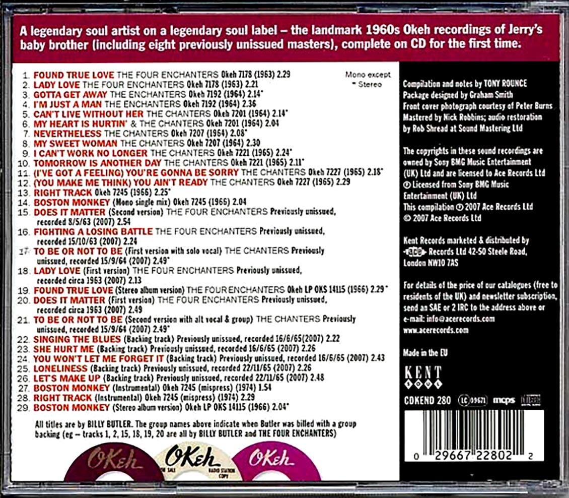 Billy Butler - The Right Tracks: The Complete Okeh Recordings 1963-1966 (29 tracks) [New CD]