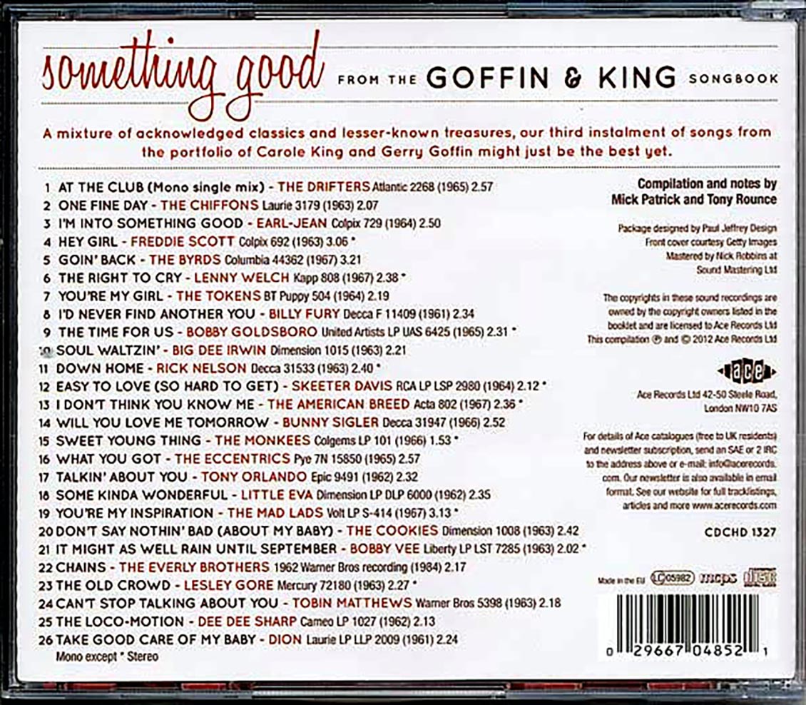 Various - Something Good From The Goffin & King Songbook (26 tracks) [New CD]