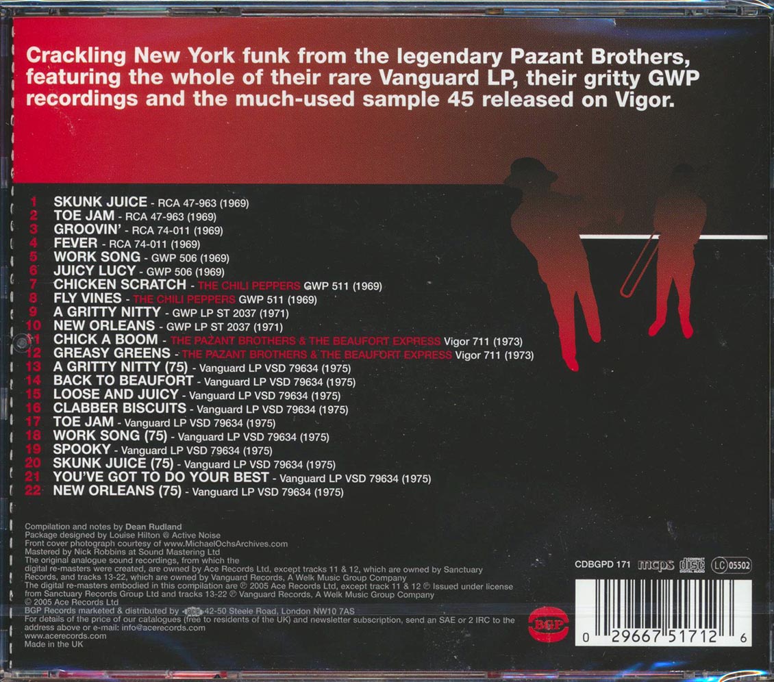 The Pazant Brothers - The Brothers Funk: Rare New York City Funk 1969-1975 (22 tracks) [New CD]