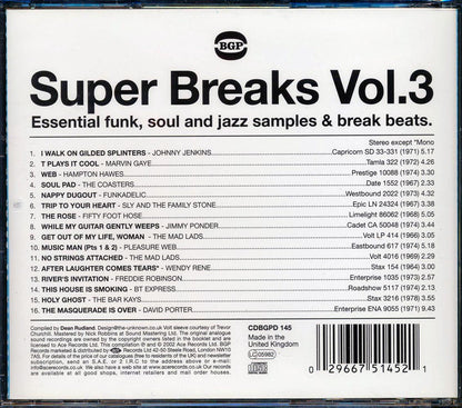 Various - Super Breaks Volume 3: Essential Funk, Soul And Jazz Samples & Break Beats [New CD]