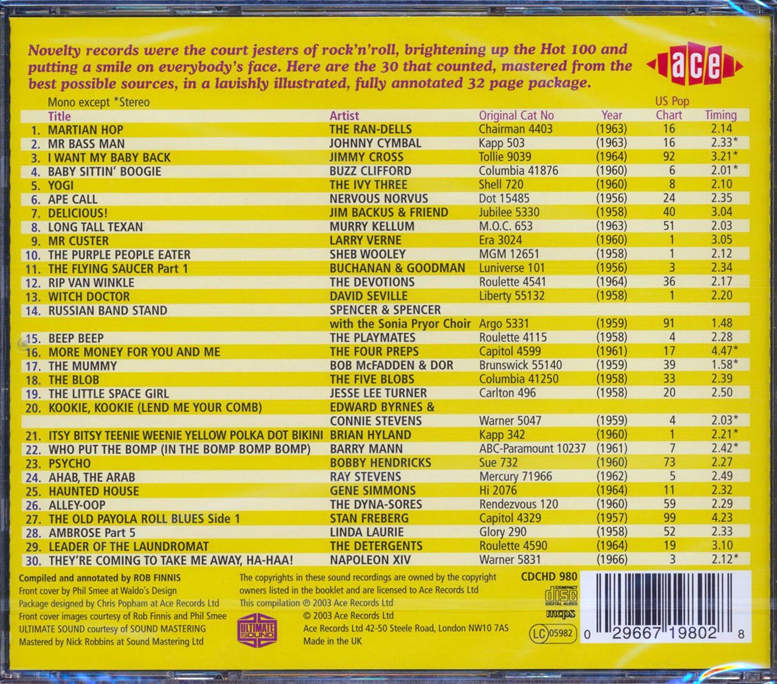 Various - The Golden Age Of American Rock N Roll: Special Novelty Edition (30 tracks) [New CD]
