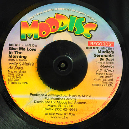 Trinity - Give Me Love In The Morning  /  Mudies All Stars Mudie's Serenade [New Vinyl Record 7" Single]