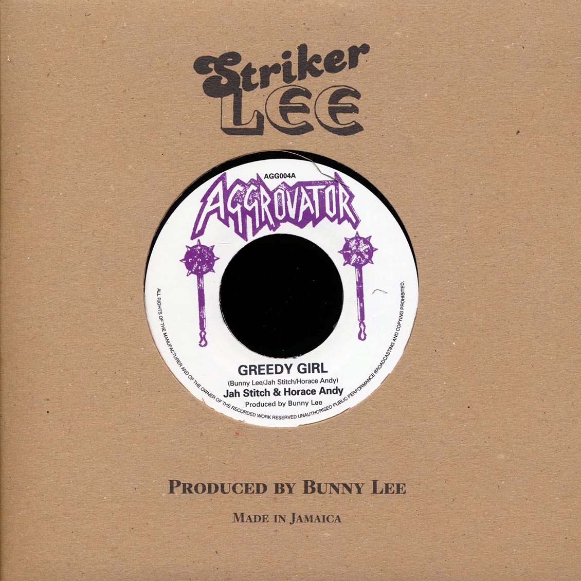 Jah Stitch, Horace Andy - Greedy Girl  /  The Aggrovators - Greedy Dub [New Vinyl Record 7" Single]