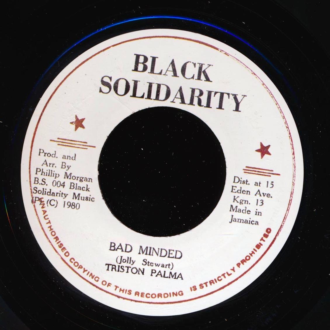 Triston Palmer - Bad Minded  /  Soul Syndicate - Version [New Vinyl Record 7" Single]