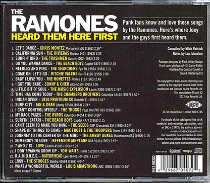 The Ramones - Heard Them Here First (24 tracks) [New CD]