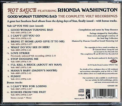 Rhonda Washington - Hot Sauce: Good Woman Turning Bad [New CD]