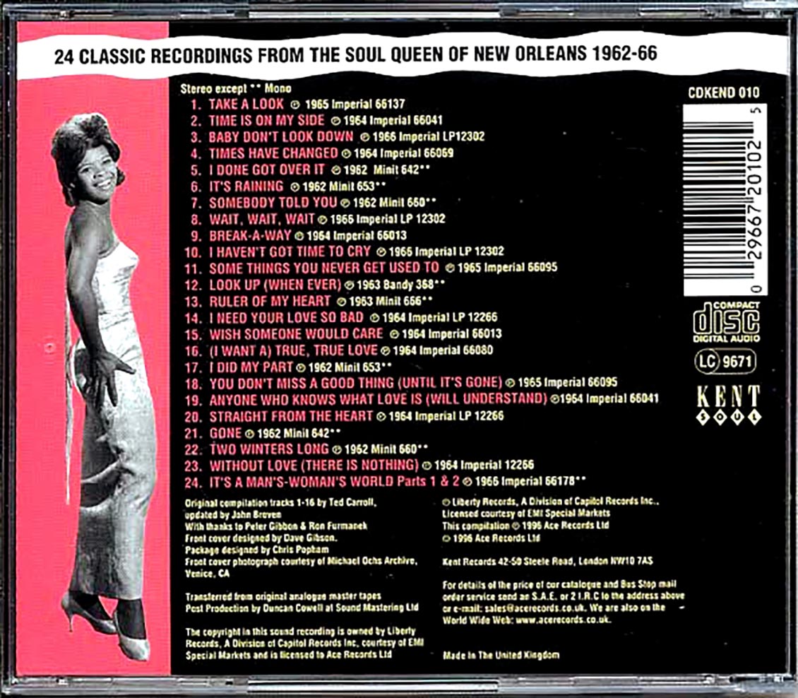 Irma Thomas - Time Is On My Side (24 tracks) [New CD]