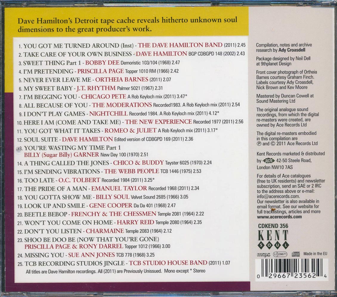 Various - Dave Hamilton's Detroit Soul: The Soul Providers (25 tracks) [New CD]