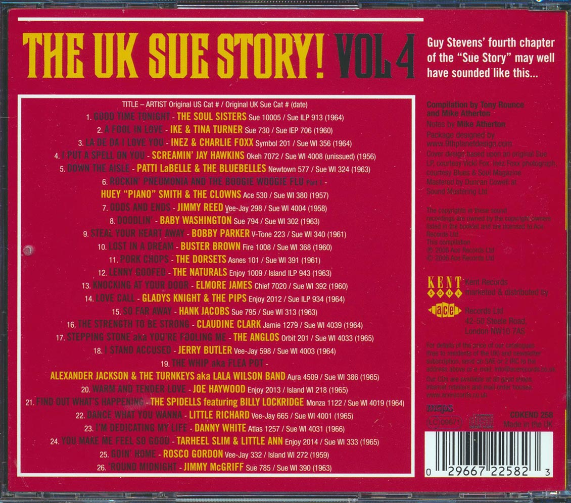 Various - The UK Sue Label Story Volume 4 (26 tracks) [New CD]