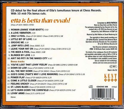 Etta James - Etta Is Better Than Evvah: With Bonus Tracks (20 tracks) [New CD]