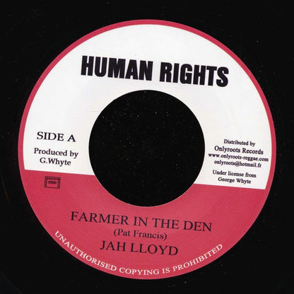 Jah Lloyd - Farmer In The Den  /  Farmer Dub (France press) [New Vinyl 7"]