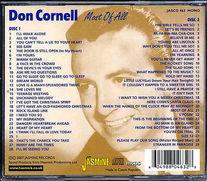 Don Cornell - Most Of All (57 tracks) (2xCD) [New CD]