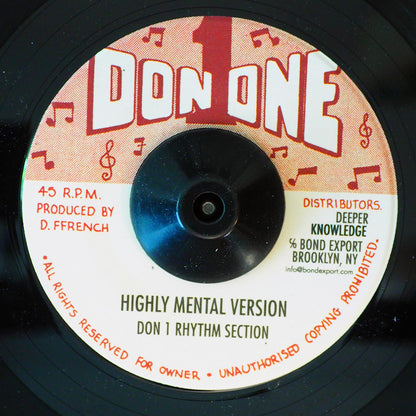 The Episodes - Blacker Than Black  /  Don 1 Rhythm Section - Highly Mental Version [New Vinyl 7"]