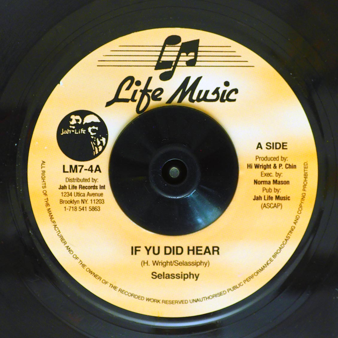 Selessiphy - If Yu Did Hear  /  Legal Horns Dub (rhythm: "Legalise It") [New] [New Vinyl 7"]