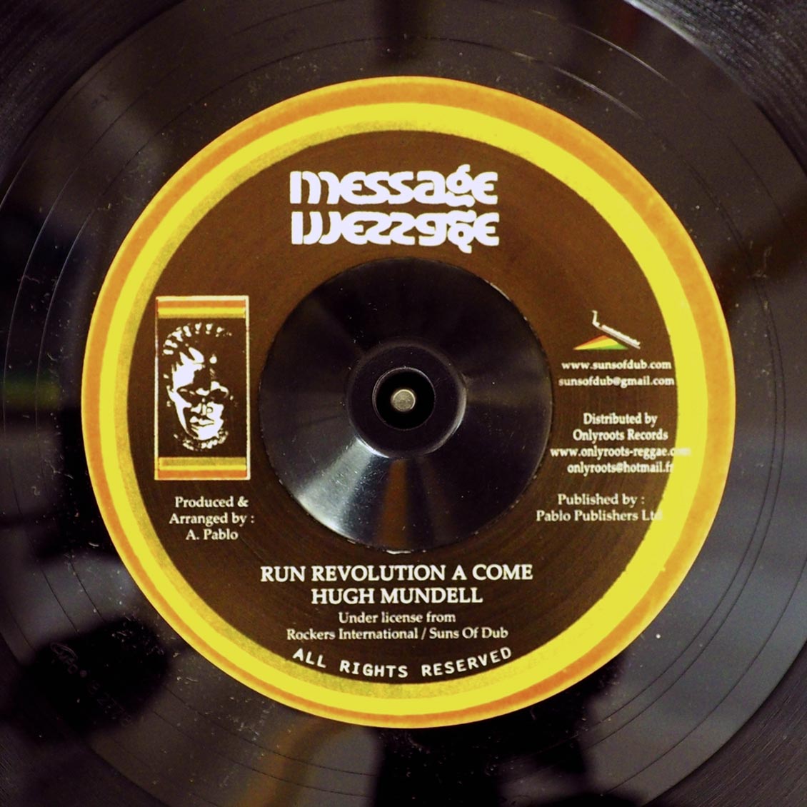 Hugh Mundell - Run Revolution A Come  /  Augustus Pablo - Revolution Dub [New Vinyl Record 7" Single]