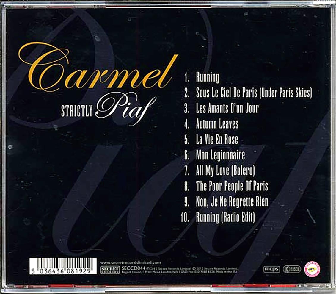 Carmel - Strictly Piaf [New CD]