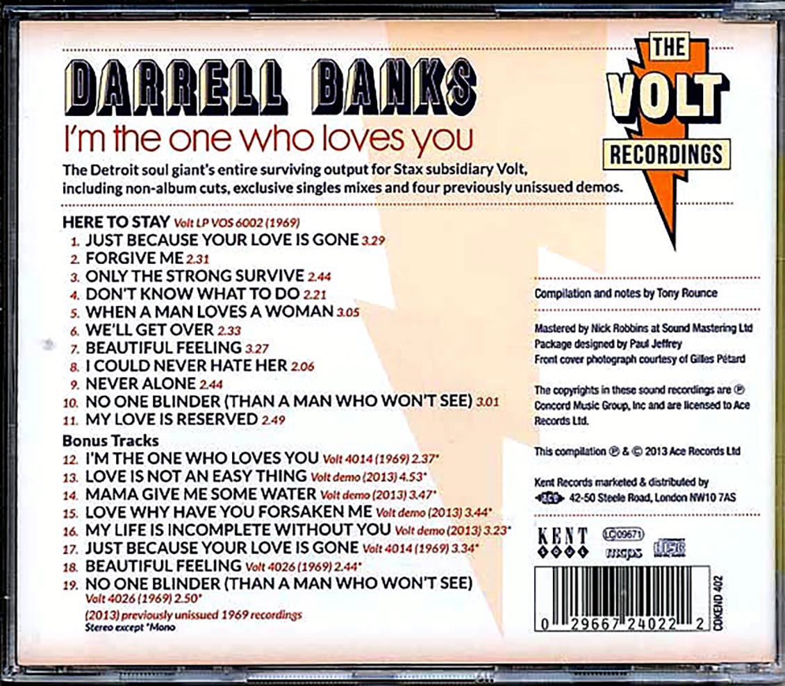 Darrell Banks - I'm The One Who Loves You: The Volt Recordings [New CD]