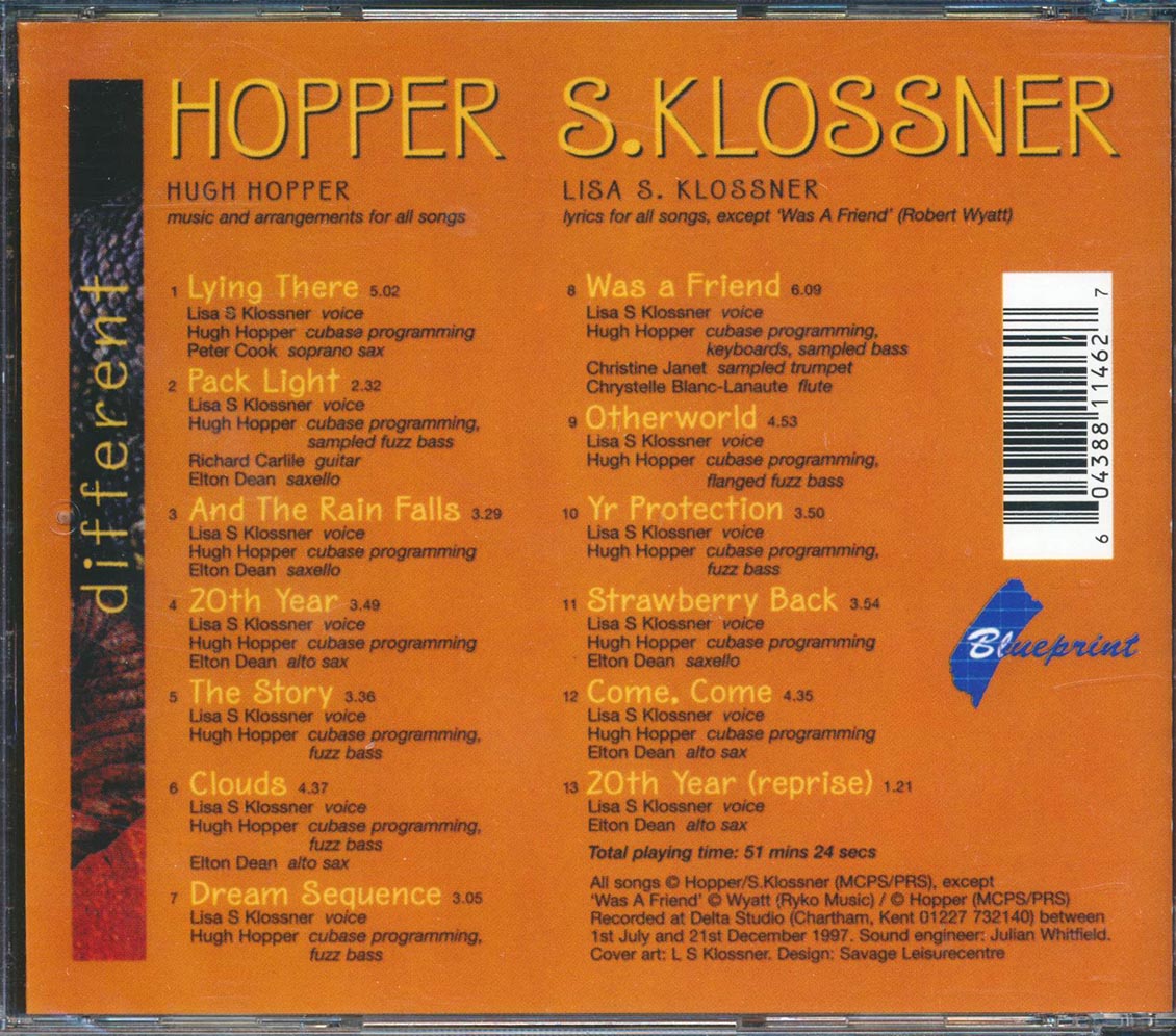 Hopper S. Klossner - Different [New CD]