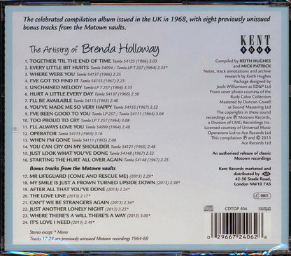 Brenda Holloway - The Artistry Of Brenda Holloway, With Bonus Tracks From The Motown Vaults (24 tracks) [New CD]