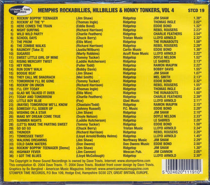 Various - Memphis Rockabillies, Hillbillies & Honky Tonkers, Volume 4: Memphis Records Story [New CD]