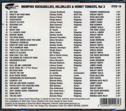 Various - Memphis Rockabillies, Hillbillies & Honky Tonkers, Volume 3: The Rebel / Rebel Ace Records Story [New CD]