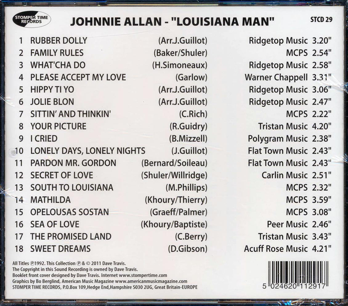 Johnnie Allan - Louisiana Man [New CD]