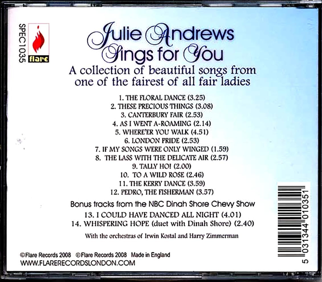 Julie Andrews - Julie Andrews Sings For You: A Collection Of Beautiful Songs From One Of The Fairest Of Fair Ladies [New CD]