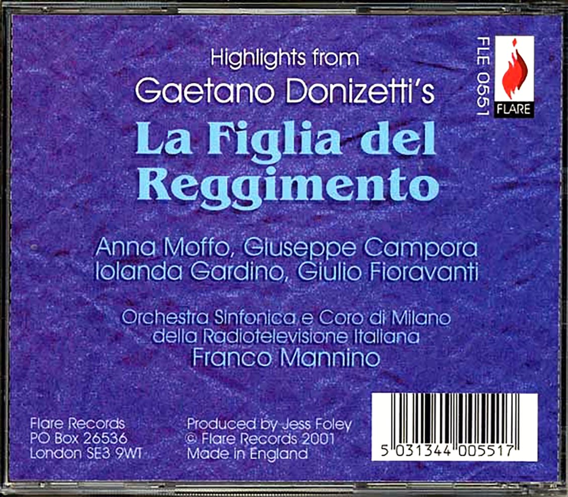 Anna Moffo - La Figlia Del Reggimento [New CD]