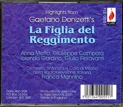Anna Moffo - La Figlia Del Reggimento [New CD]