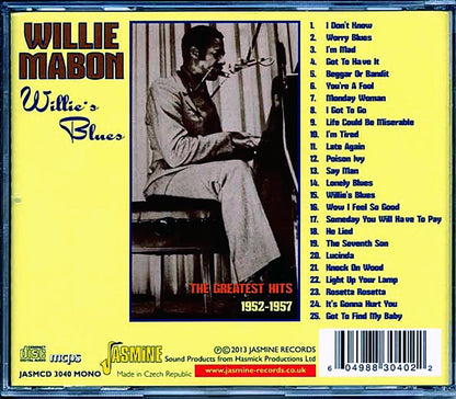 Willie Mabon - Willie's Blues: The Greatest Hits 1952-1957 (25 tracks) [New CD]