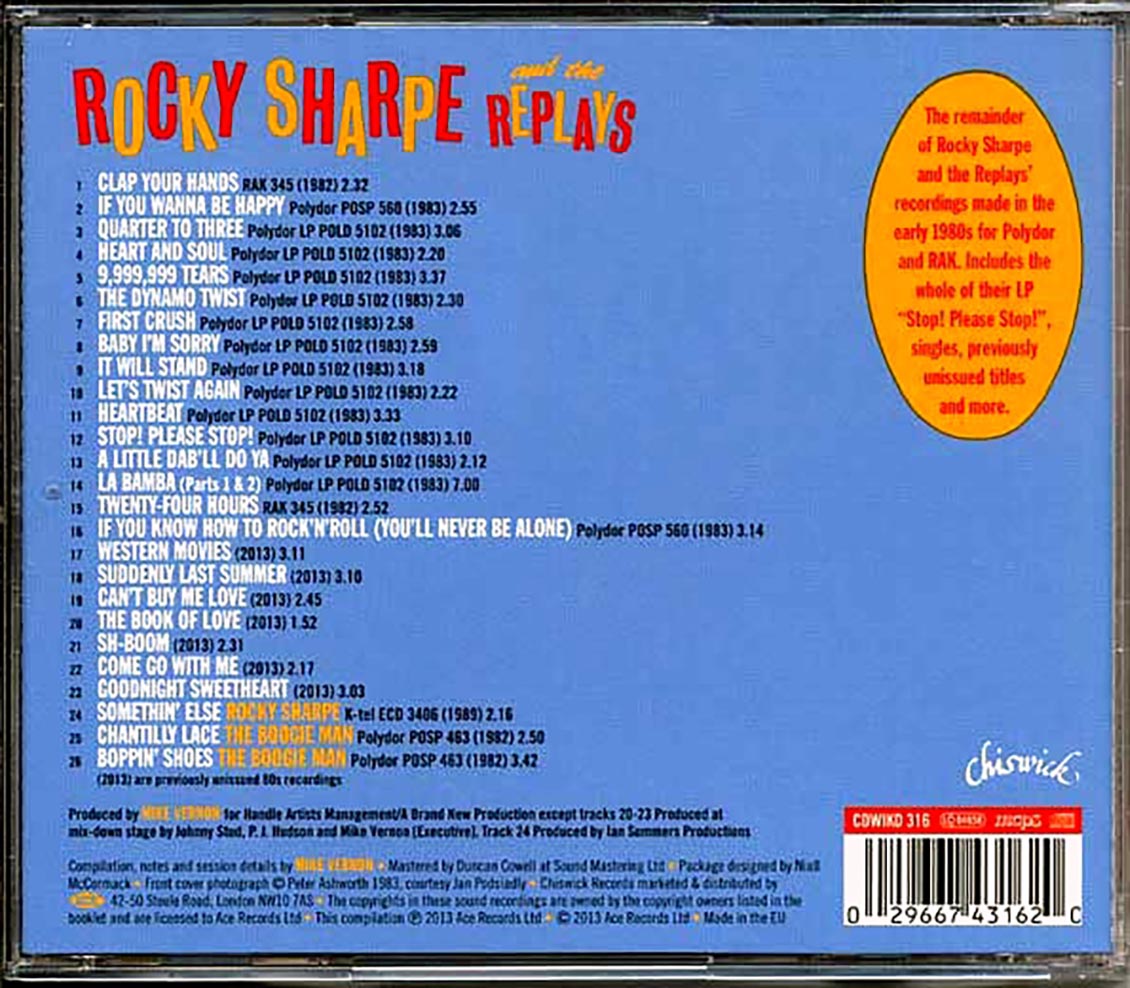 Rocky Sharpe & The Replays - If You Wanna Be Happy: The Polydor & Rak Masters & More (26 tracks) [New CD]