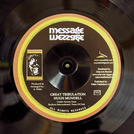 Hugh Mundell - Great Tribulation  /  Pablo All Stars - D Park Style [New Vinyl Record 7" Single]