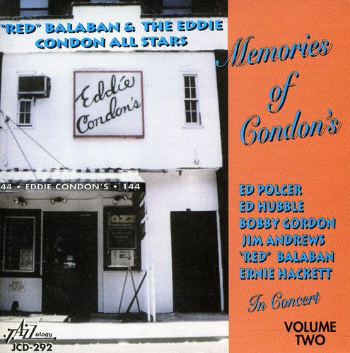 Red Balaban - Memories Of Condon's - In Concert, Vol. 2 Music CD