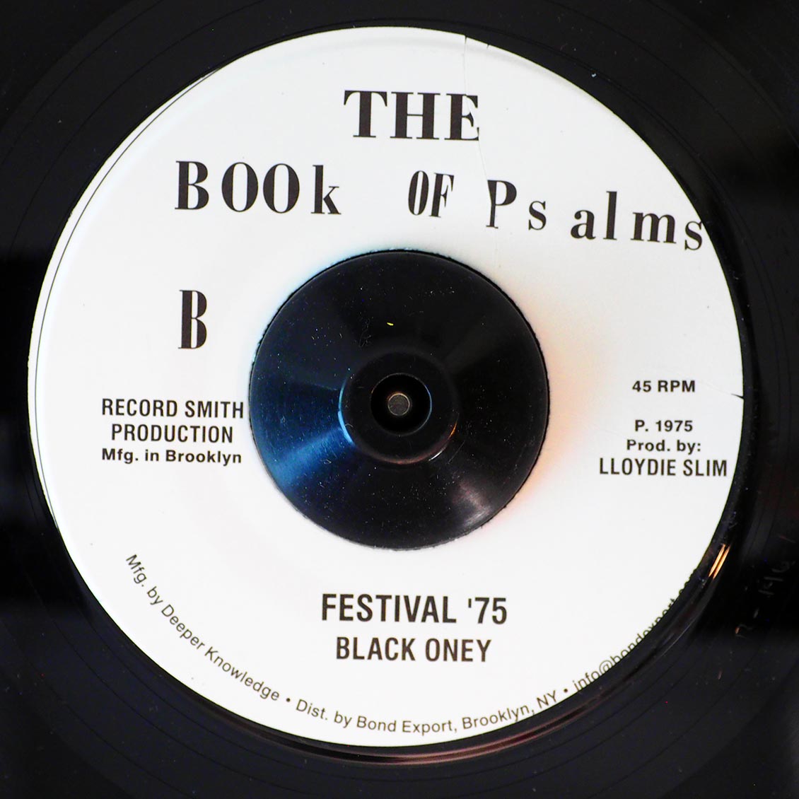Prince Far I - Psalm 87  /  Black Oney - Festival 75 [New Vinyl 7"]
